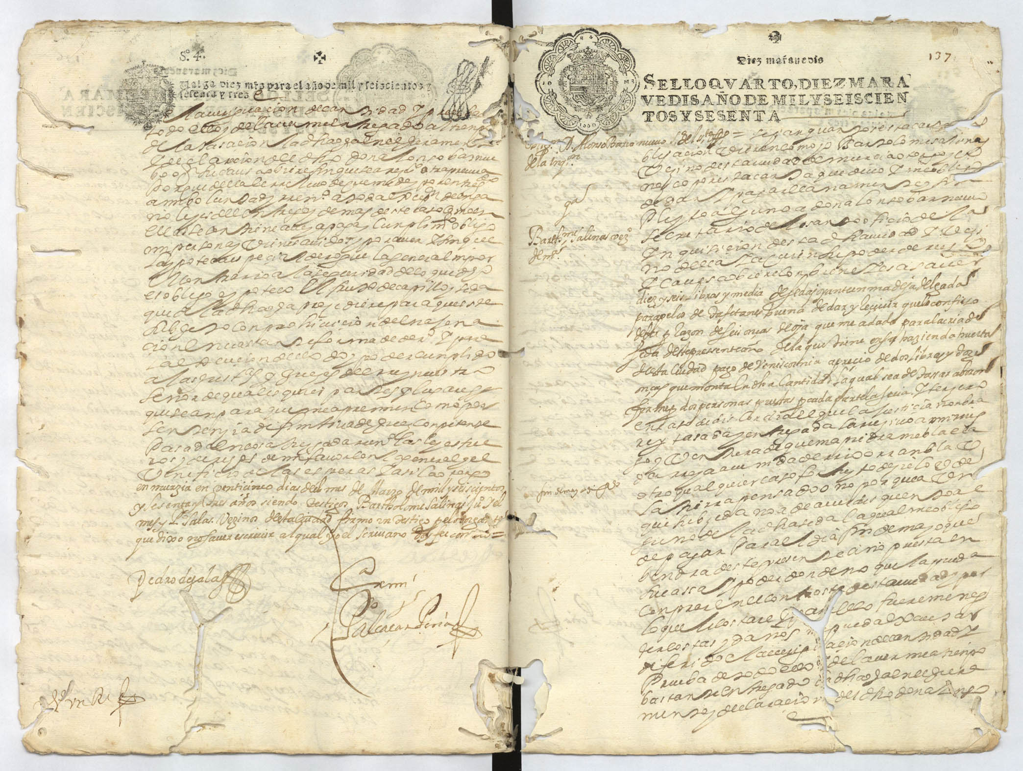 Registro de Pedro Alcázar Peña, Murcia de 1663.